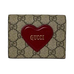 Authentic GUCCI GG Supreme Leather Wallet br258-121225